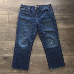 Madewell Cruiser, straight leg crop